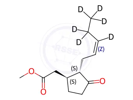 Chemical structure of D6-(±)-Jasmonic acid methyl ester (99.2 ATOM% D)