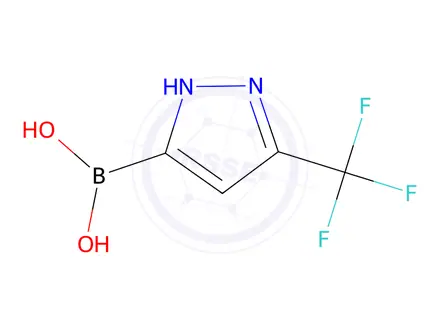 Chemical structure of (3-(trifluoromethyl)-1H-pyrazol-5-yl)boronic acid