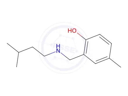 Chemical structure of 2-((Isopentylamino)methyl)-4-methylphenol