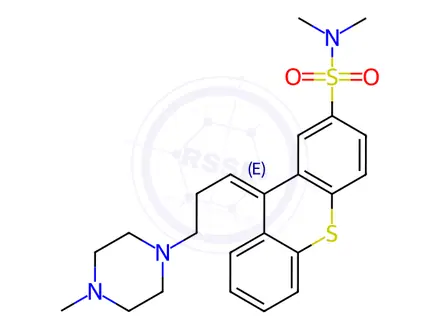 Chemical structure of trans-Thiothixene