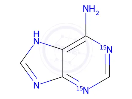 Chemical structure of 9H-Purin-1,3-15N2-6-amine