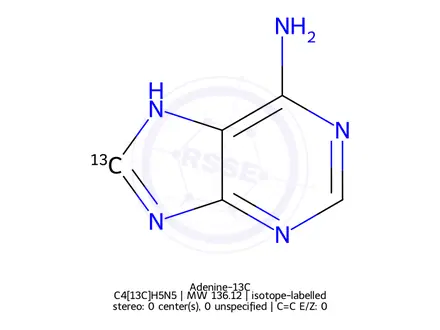 Chemical structure of Adenine-13C