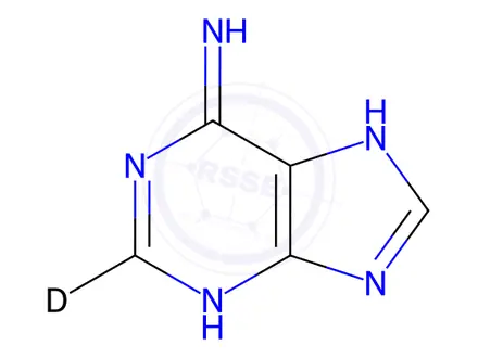 Chemical structure of Adenine-2-d1