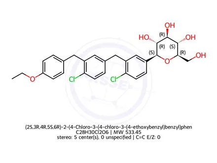 Chemical structure of Dapagliflozin Impurity 465