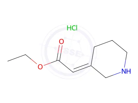 Chemical structure of Ethyl (Z)-2-(Piperidin-3-ylidene)acetate Hydrochloride