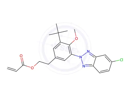 Chemical structure of 3-(tert-butyl)-5-(5-chloro-2H-benzo[d][1,2,3]triazol-2-yl)-4-methoxyphenethyl acrylate