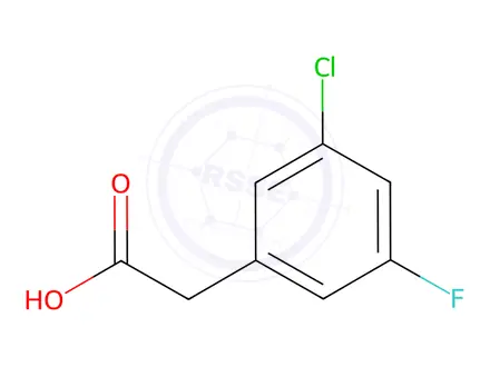 Chemical structure of 3-Chloro-5-fluorophenylacetic acid
