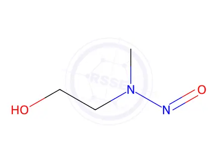 Chemical structure of N-(2-hydroxyethyl)-N-methylnitrous amide
