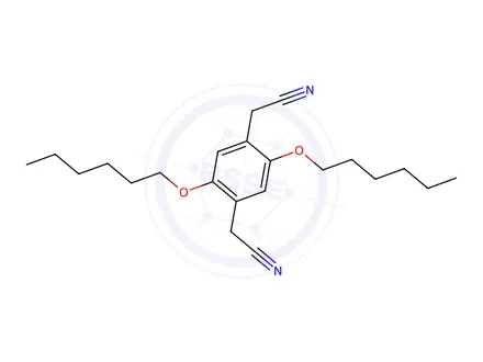 Chemical structure of 2 5-BIS(HEXYLOXY)BENZENE-1 4-DIACETONIT&
