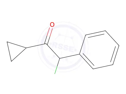 Chemical structure of 2-chloro-1-cyclopropyl-2-phenylethan-1-one