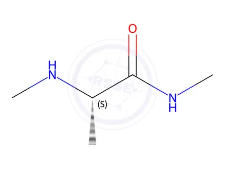 Chemical structure of (2S)-N-METHYL-2-(METHYLAMINO)PROPANAMIDE
