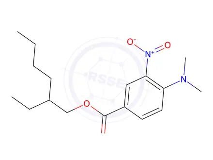 Chemical structure of 4NNDIMETHYLAMINO3NITROBENZOICACID2ETHYLHEXYLESTER