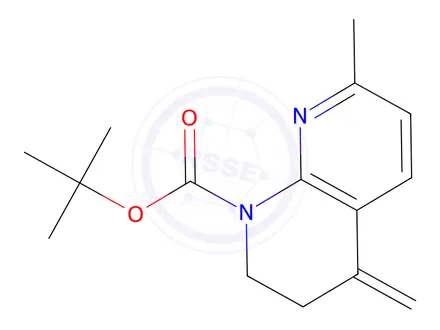 Chemical structure of tert-Butyl 7-methyl-4-methylene-3,4-dihydro-1,8-naphthyridine-1(2H)-carboxylate