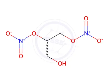 Chemical structure of Glyceryl Trinitrate Impurity 4 (Glyceryl Trinitrate EP Impurity D)