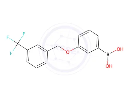Chemical structure of Boronic acid, B-[3-[[3-(trifluoromethyl)phenyl]methoxy]phenyl]-
