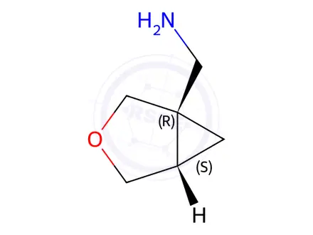 Chemical structure of 3-Oxabicyclo[3.1.0]hexane-1-methanamine, (1R,5S)-