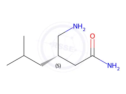 Chemical structure of (S)-3-(Aminomethyl)-5-methylhexanamide