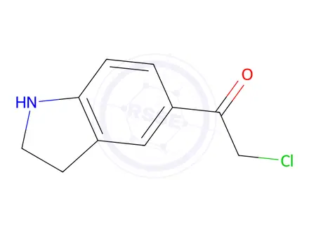 Chemical structure of Ethanone, 2-chloro-1-(2,3-dihydro-1h-indol-5-yl)-