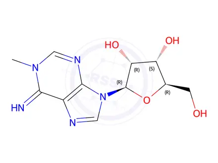 Chemical structure of 1-Methyladenosine