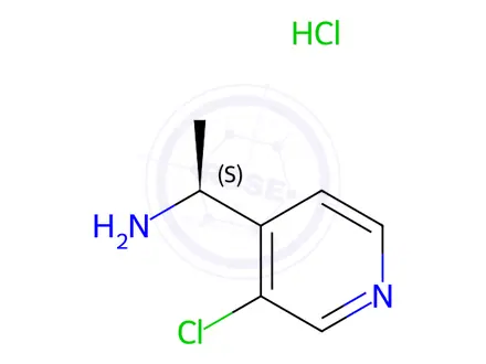 Chemical structure of (S)-1-(3-Chloropyridin-4-yl)ethan-1-amine hydrochloride