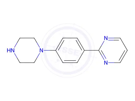 Chemical structure of 2-(4-(Piperazin-1-yl)phenyl)pyrimidine hydrochloride