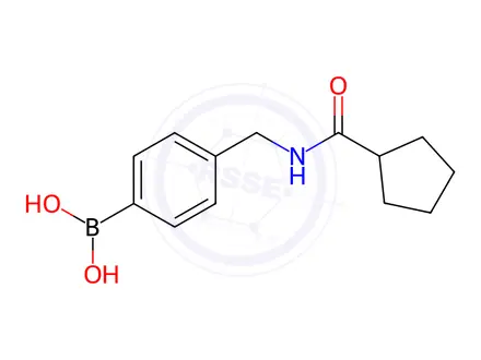 Chemical structure of (4-(Cyclopentanecarboxamidomethyl)phenyl)boronic acid