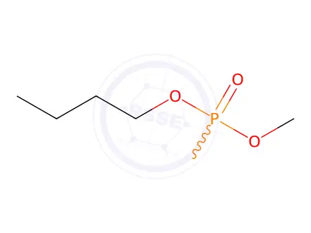 Chemical structure of Phosphonic acid, methyl-, butyl methyl ester