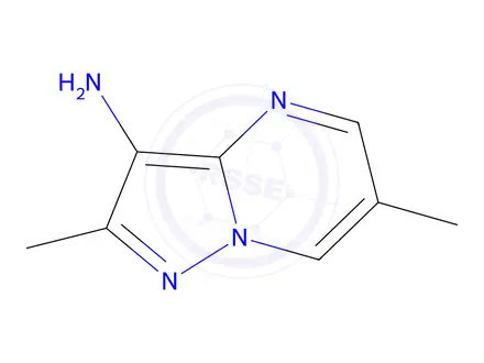 Chemical structure of Pyrazolo[1,5-a]pyrimidin-3-amine, 2,6-dimethyl-