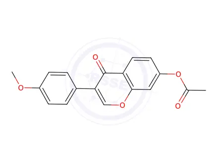 Chemical structure of 3-(4-Hydroxyphenyl)-4-oxo-4H-chromen-7-yl acetate