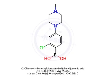Chemical structure of (2-Chloro-4-(4-methylpiperazin-1-yl)phenyl)boronic acid