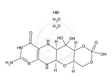 Chemical structure of Fosdenopterin hydrobromide dihydrate