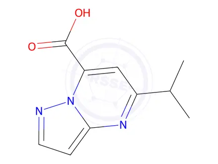 Chemical structure of 5-Isopropylpyrazolo[1,5-a]pyrimidine-7-carboxylic acid