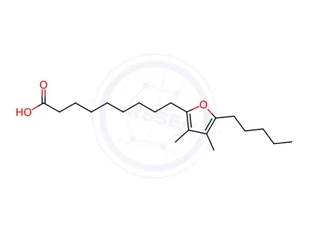 Chemical structure of 3,4-Dimethyl-5-pentyl-2-furannonanoic Acid