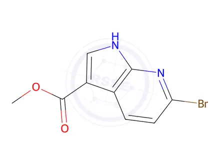 Chemical structure of 6-BroMo-7-azaindole-3-carboxylic acid Methyl ester