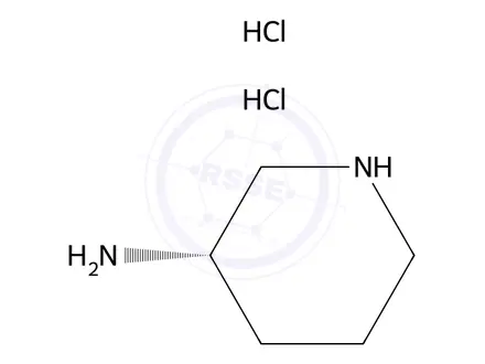 Chemical structure of (S)-(+)-3-Aminopiperidine Dihydrochloride