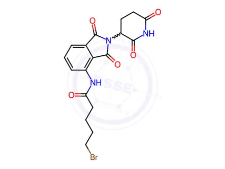 Chemical structure of Pomalidomide-CO-C4-Br