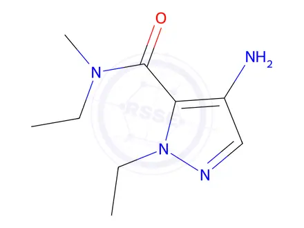 Chemical structure of 4-Amino-N,1-diethyl-N-methyl-1H-pyrazole-5-carboxamide