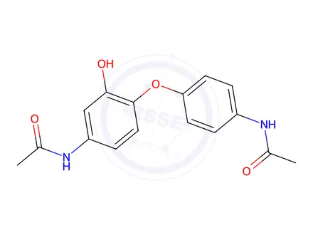 Chemical structure of N-(4-(4-acetamido-2-hydroxyphenoxy)phenyl)acetamide