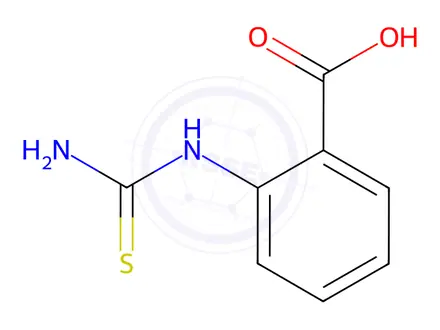 Chemical structure of 2-(carbamothioylamino)benzoic acid