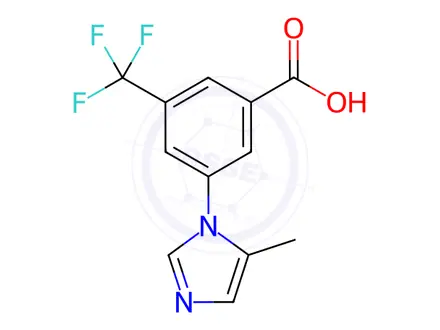 Chemical structure of 3-(5-Methyl-1H-imidazol-1-yl)-5-(trifluoromethyl)benzoic Acid