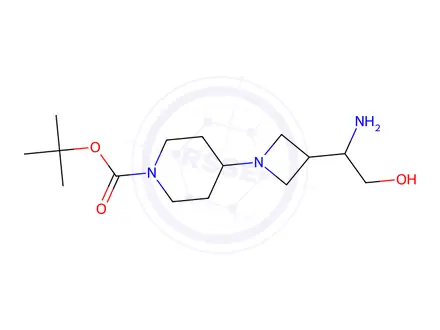 Chemical structure of N1-BOC-4-(3-(1-aMino-2-hydroxyethyl)-azetidin-1-yl)piperidine