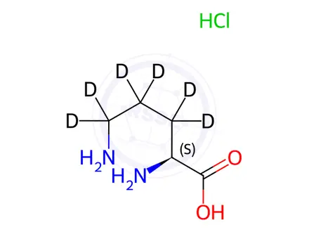 Chemical structure of L-Aspartic acid-[D6] hydrochloride