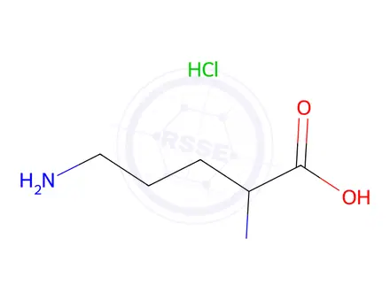 Chemical structure of L-Ornithine-[D7] hydrochloride