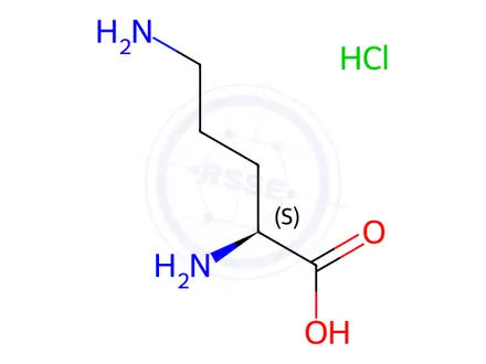 Chemical structure of L(+)-Ornithine hydrochloride