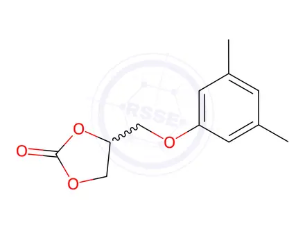Chemical structure of 4-((3,5-Dimethylphenoxy)methyl)-1,3-dioxolan-2-one