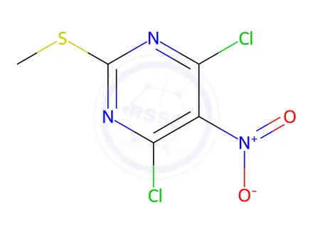 Chemical structure of 4,6-Dichloro-2-(methylthio)-5-nitro-pyrimidine