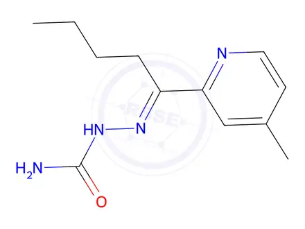 Chemical structure of 1-(4-Methyl-2-pyridyl)-1-pentanone semicarbazone