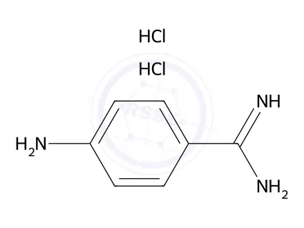 Chemical structure of 4-aminobenzimidamide Dihydrochloride