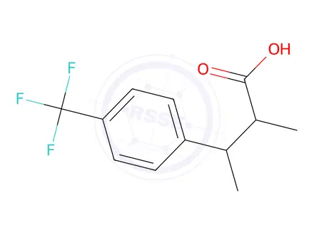 Chemical structure of 2-Methyl-3-(4-(trifluoromethyl)phenyl)butanoic acid