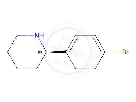 Chemical structure of (R)-2-(4-bromophenyl)piperidine